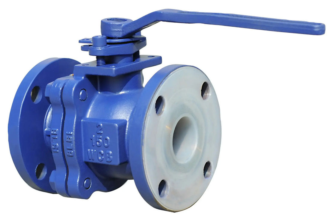 Full Lined PFA Lined Ball Valve JIS Standard Flanged For Acid Chemical Fluid